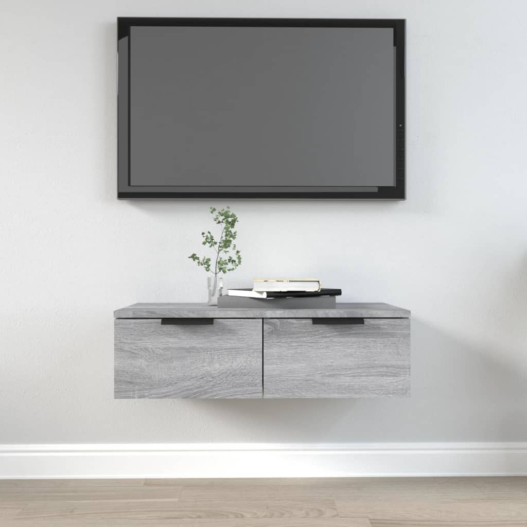 Wall Cabinet Grey Sonoma 68x30x20 cm Engineered Wood